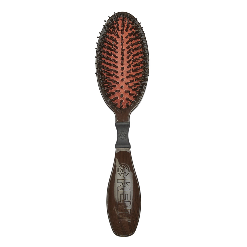 KENT Curve Vegan-Friendly Static-Resistant Oval Cushion Hairbrush