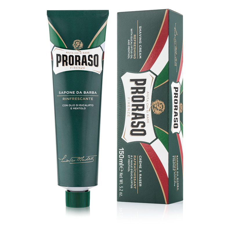 Proraso Green Shaving Cream Tube - Refreshing Eucalyptus and Menthol