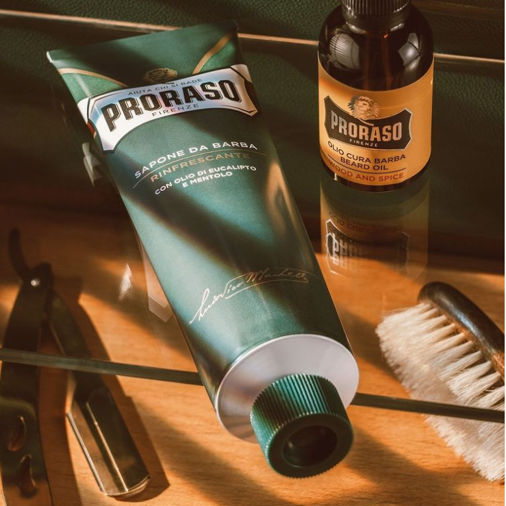 Proraso Green Shaving Cream Tube - Refreshing Eucalyptus and Menthol