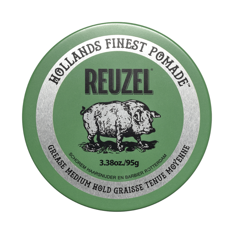 Reuzel Green Pomade Grease 95g | Medium Hold, Medium Shine