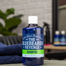 The Bluebeards Revenge shampoo designed for men. It has a double-shot of argan and coconut oil and is vegan friendly cruelty free and recyclable