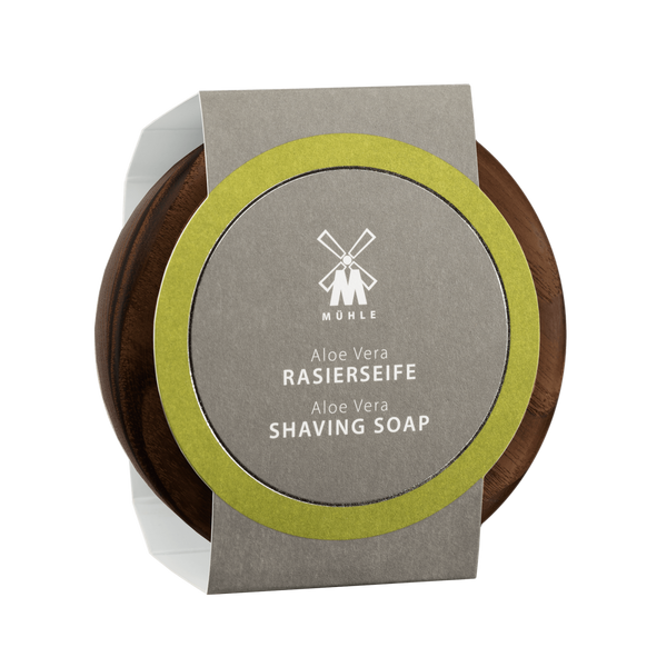 MUHLE RN 3 AV Aloe Vera Shaving Soap in Wooden Bowl