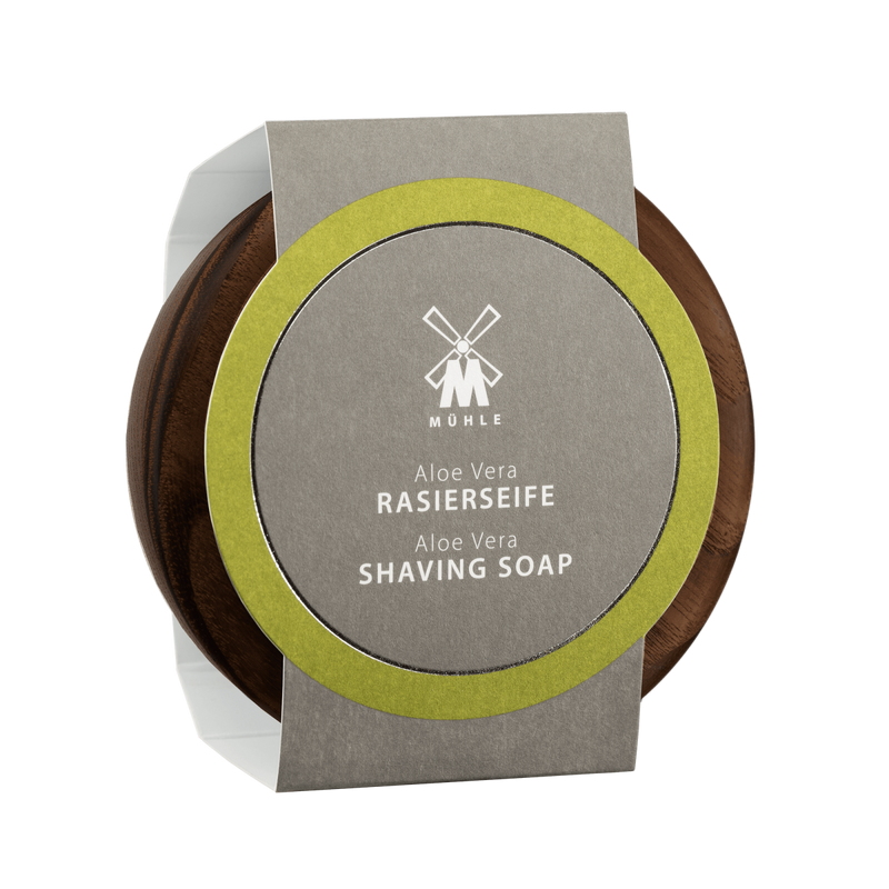 MUHLE RN 3 AV Aloe Vera Shaving Soap in Wooden Bowl