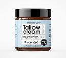 Southern Glow Unscented Tallow Cream -120ml rich face and body moisturiser made with 98% tallow from New Zealand Pasture-raised beef.