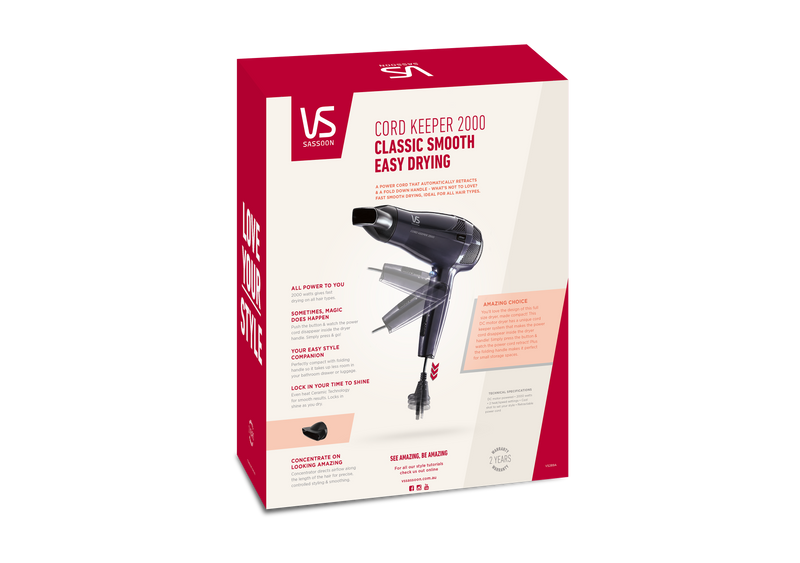 Vidal Sassoon Cord Keeper Express Hair Dryer 2000w