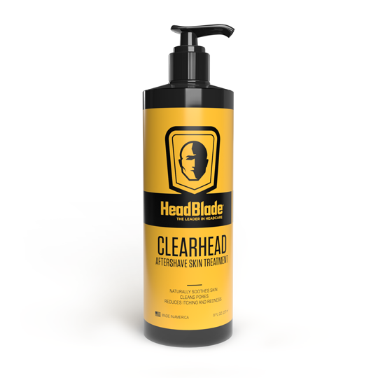 Headblade Clearhead aftershave skin treatment in new pump action bottle and new size