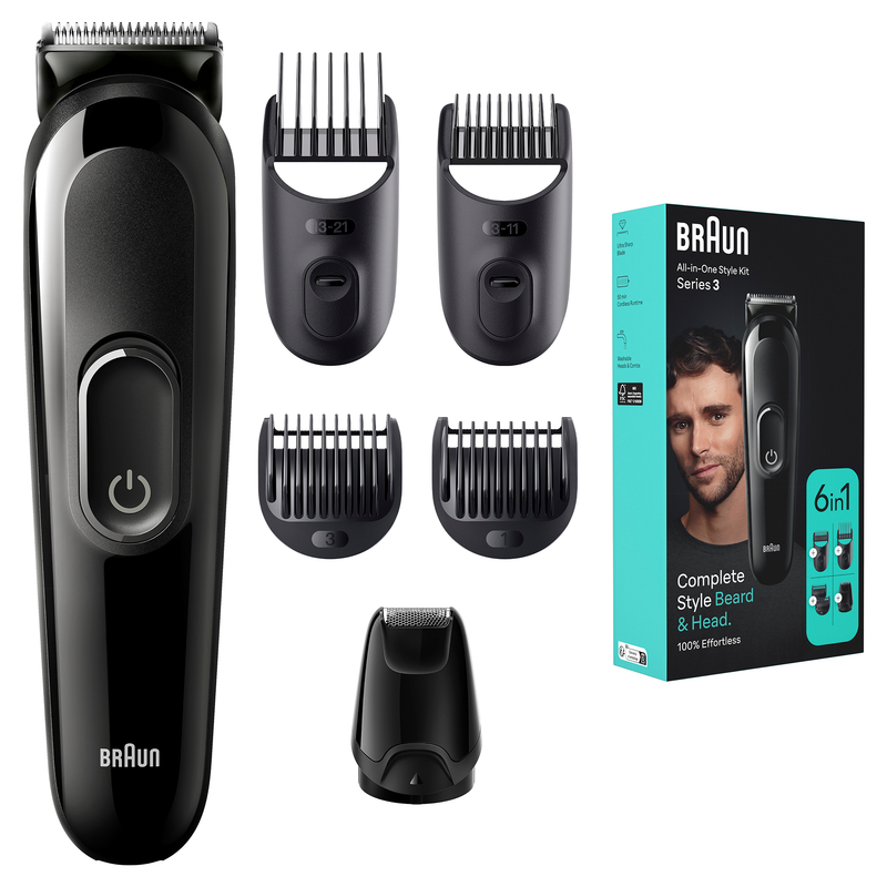 Braun 6 in 1 Style Kit MGK3420 Beard and Hair Trimmer