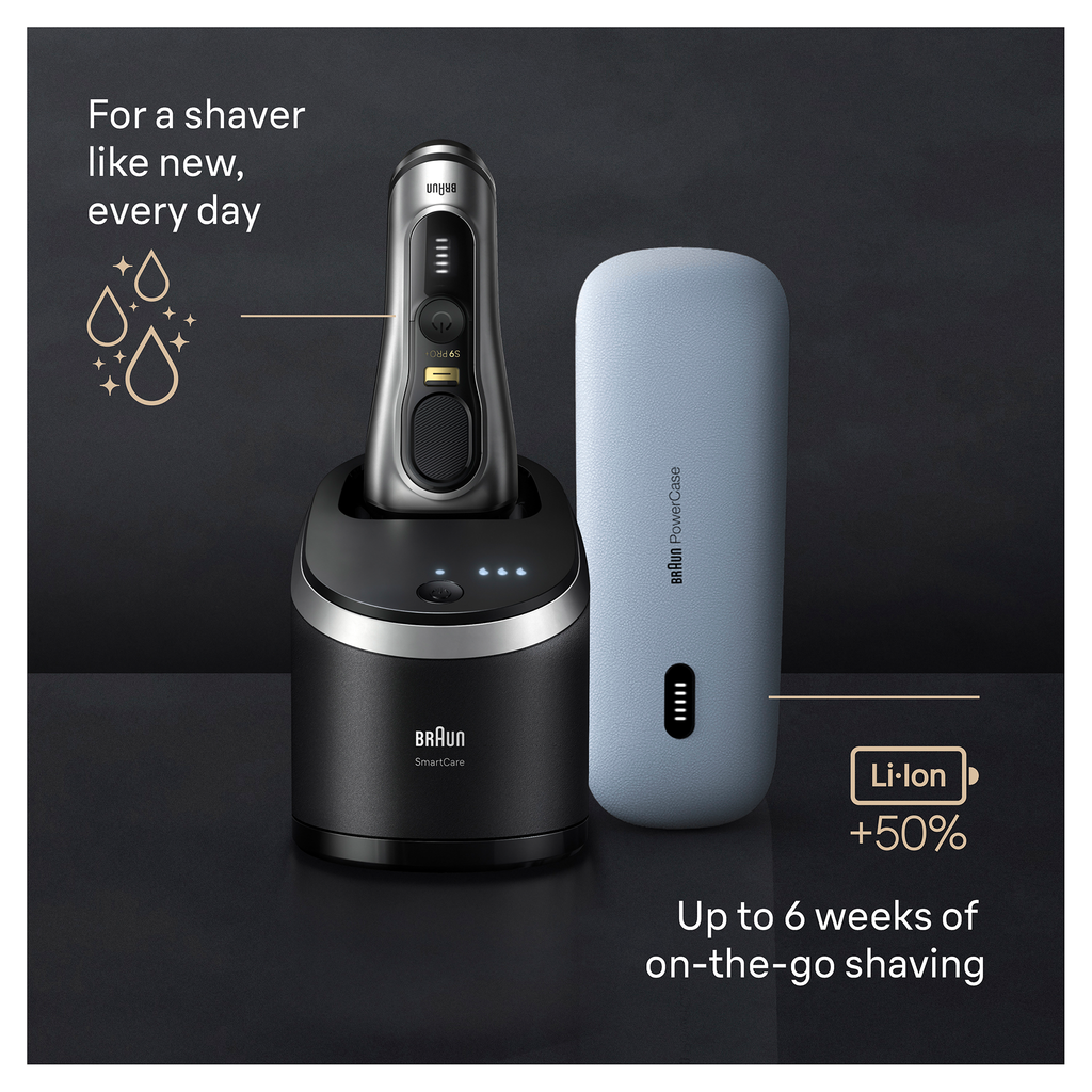 Braun Series 9 Pro+ 9577cc Wet & Dry Shaver Set- Silver
