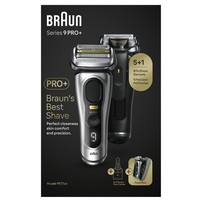 Braun Series 9 Pro+ 9577cc Wet & Dry Shaver Set- Silver