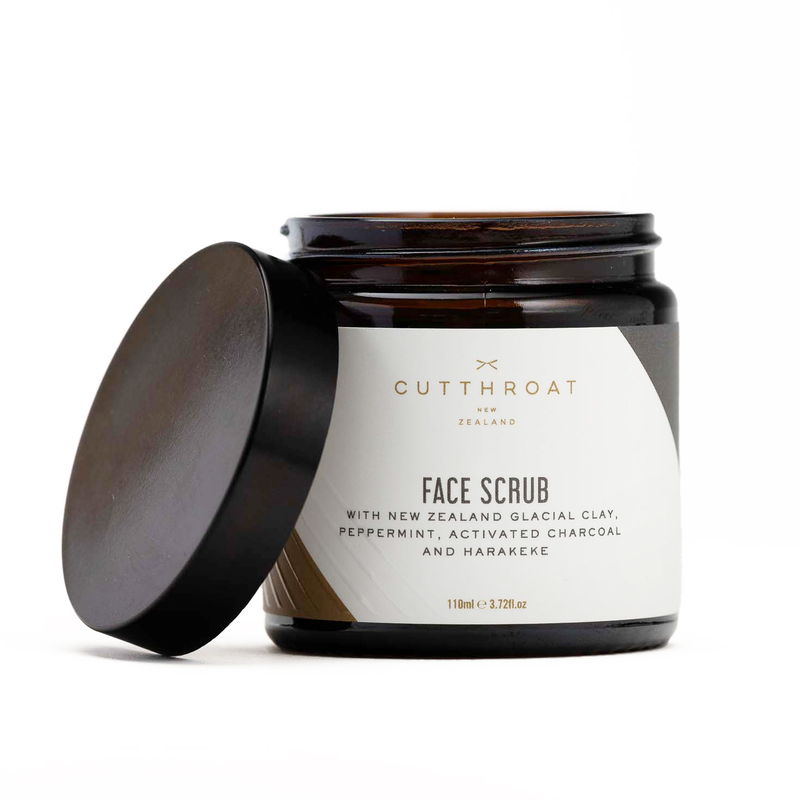 Cutthroat NZ Peppermint Face Scrub with Activated Charcoal