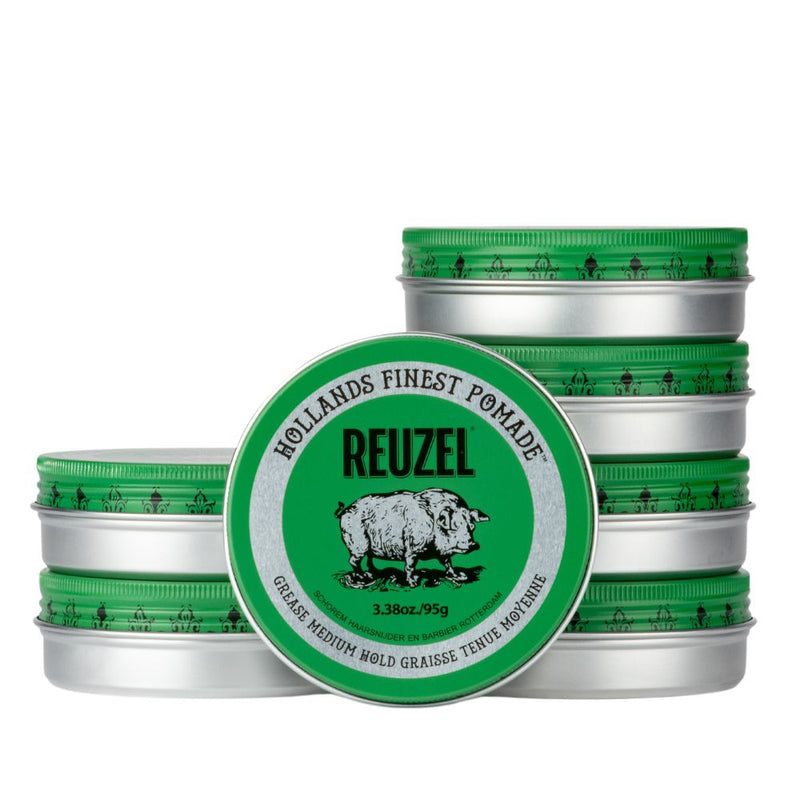 Reuzel Green Pomade Grease 95g | Medium Hold, Medium Shine