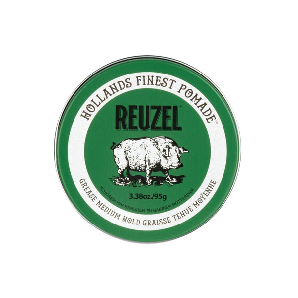 Reuzel Green Pomade Grease 95g | Medium Hold, Medium Shine