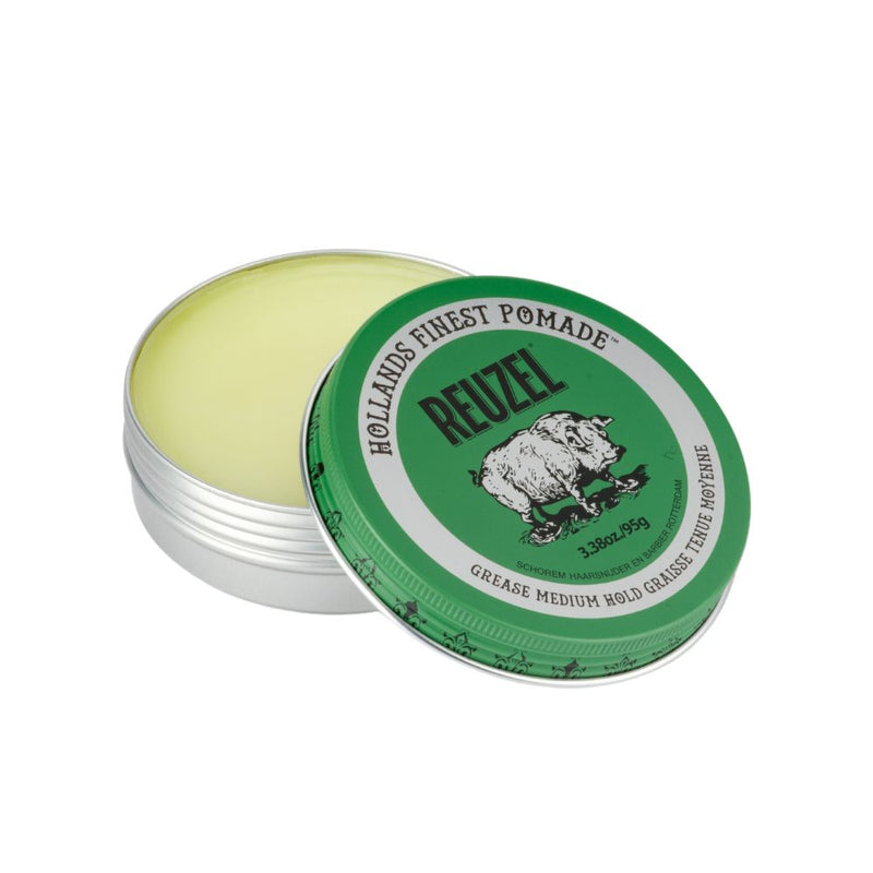 Reuzel Green Pomade Grease 95g | Medium Hold, Medium Shine