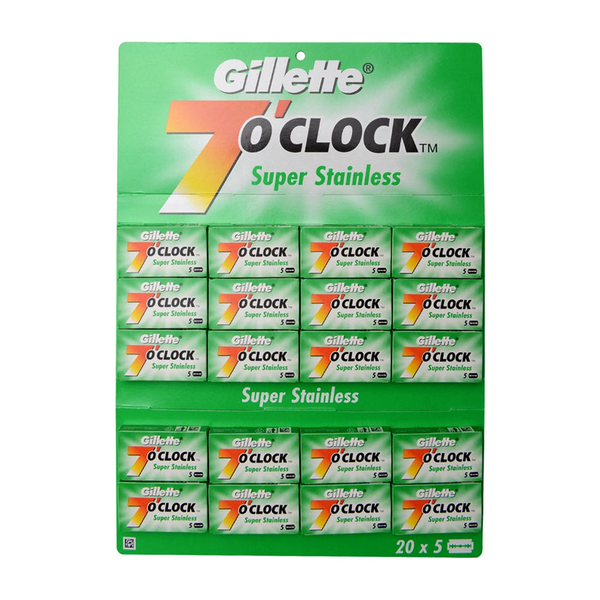 Gillette 7 o'clock Super Stainless razor blades 100 pack