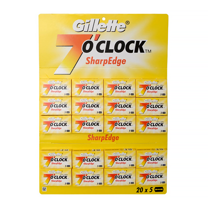 Gillette 7 o'clock SharpEdge razor blades 100 pack