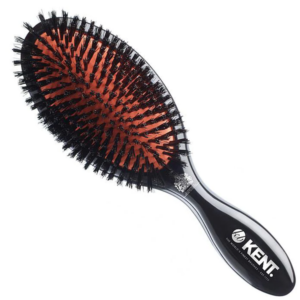 Kent CSFL Classic Shine Large Pure Black Bristle Hairbrush