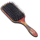 Kent LPB1 "Floral" Large Cushioned Paddle Brush, Nylon Quills