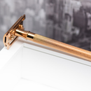 Merkur 24G Long Handled Unisex Safety Razor - Rose Gold