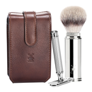 Muhle RT2 SR Safety Razor Travel Shaving Set - Brown
