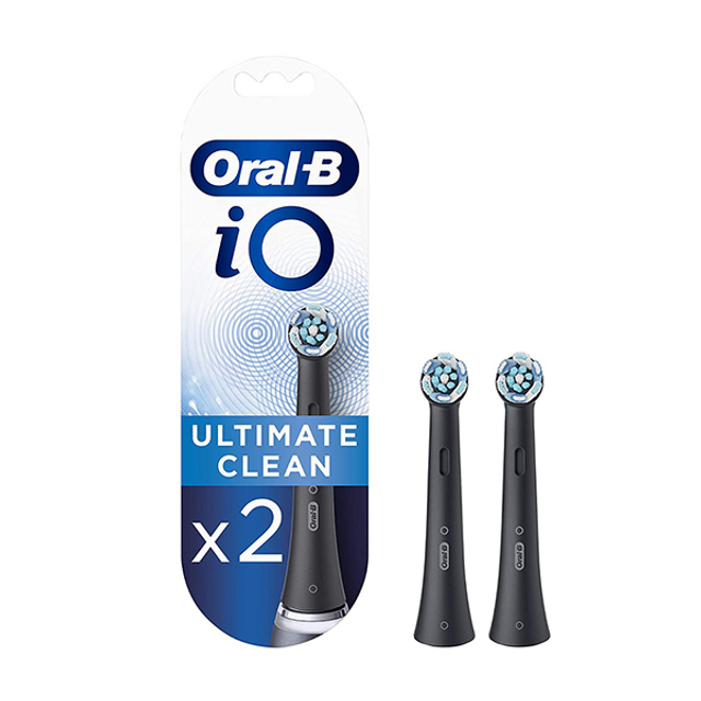 Oral-B iO Ultimate Clean 2 Pack Refills, Black