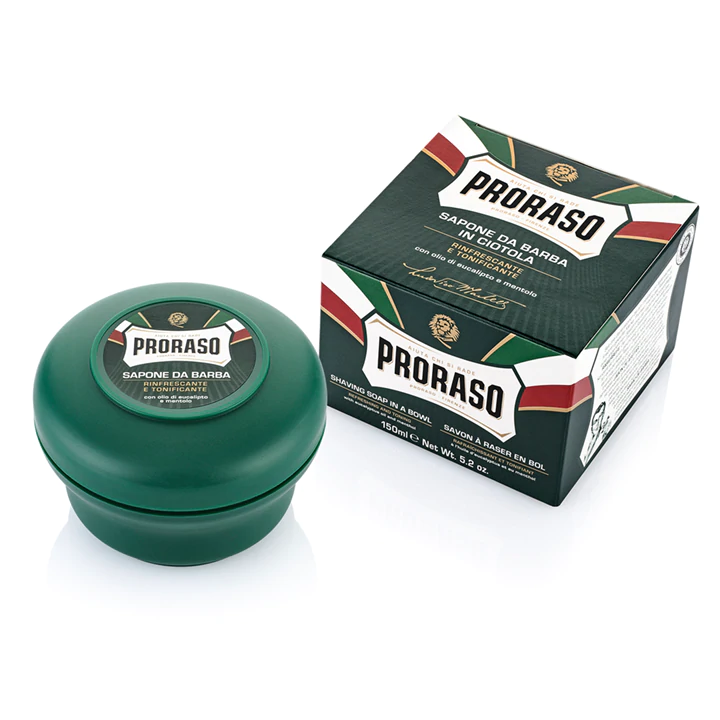 Proraso Green Shaving Soap Bowl - Eucalyptus and Menthol