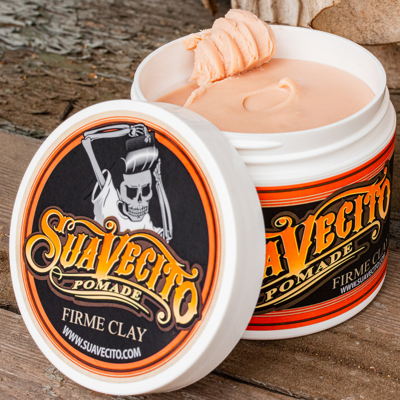 Suavecito Firme Clay Pomade | Strong Hold Low Shine Men's Clay Pomade