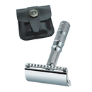 Merkur Travel Razor with Leather Case