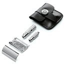 Merkur Travel Razor with Leather Case