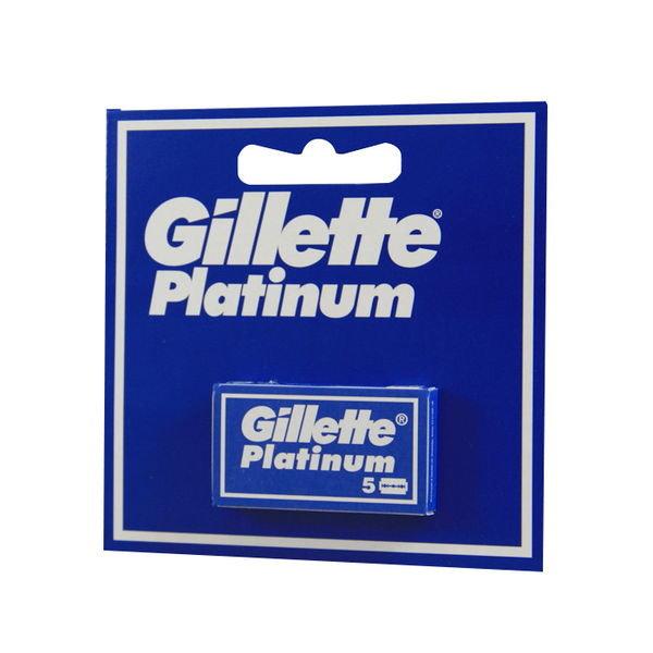 Gillette Platinum "Light Blue" Double Edge Razor Blades  5 pack