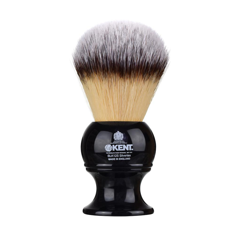 Kent BLK12S Extra Large Synthetic Shaving Brush - Black