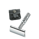 Merkur Travel Razor Open Comb with Leather Case