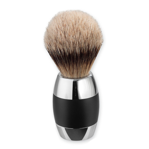Merkur 90120011 Alu Black Silvertip Shaving Brush