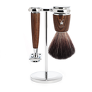 Muhle S21H220SR Rytmo Black Fibre Safety Razor Shaving Set Ash