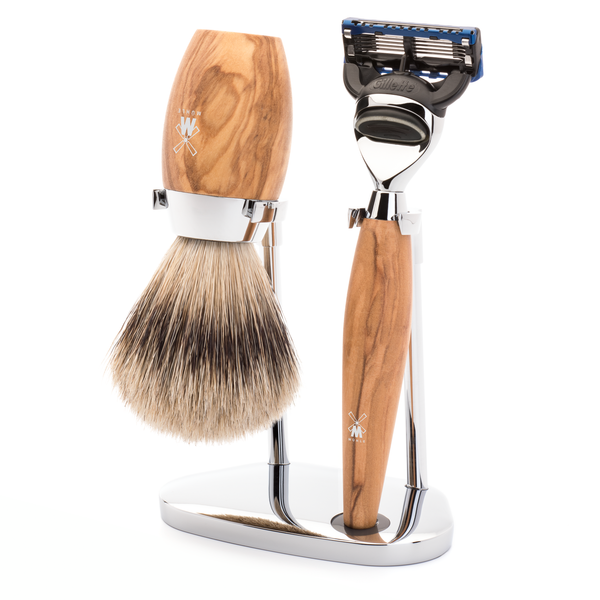 Muhle S281H870F Kosmo Olive Wood Fusion shaving set