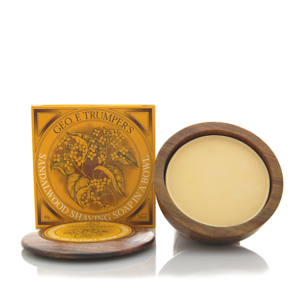 Trumpers Sandalwood Shaving Soap with Wooden Bowl